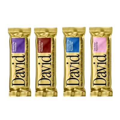 David, Protein Bar, Sample Pack, Variety Pack, Pack of 4 Protein Bars | 28g of