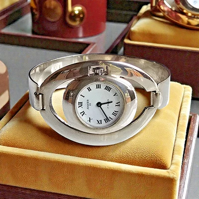 * Schöne Damen Spangenuhr *  Anker 85 * signiert Gold-Krämer * Ag 800 * (1719) - Bild 1 von 4