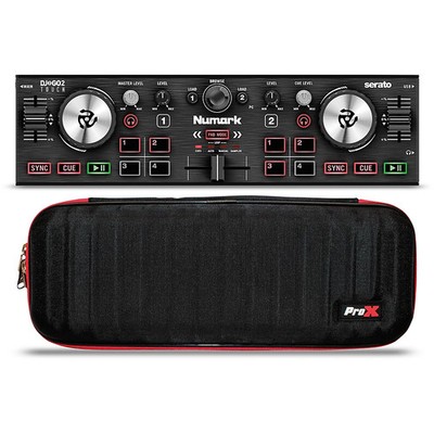 Numark DJ2GO2 TOUCH Pocket DJ Controller w/Touch-Capacitive Jog Wheels/ProX Case