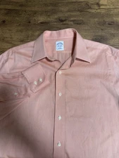 Brooks Brothers Men’s 15.5-33 Non Iron All Cotton Salmon Long Sleeve Dress Shirt