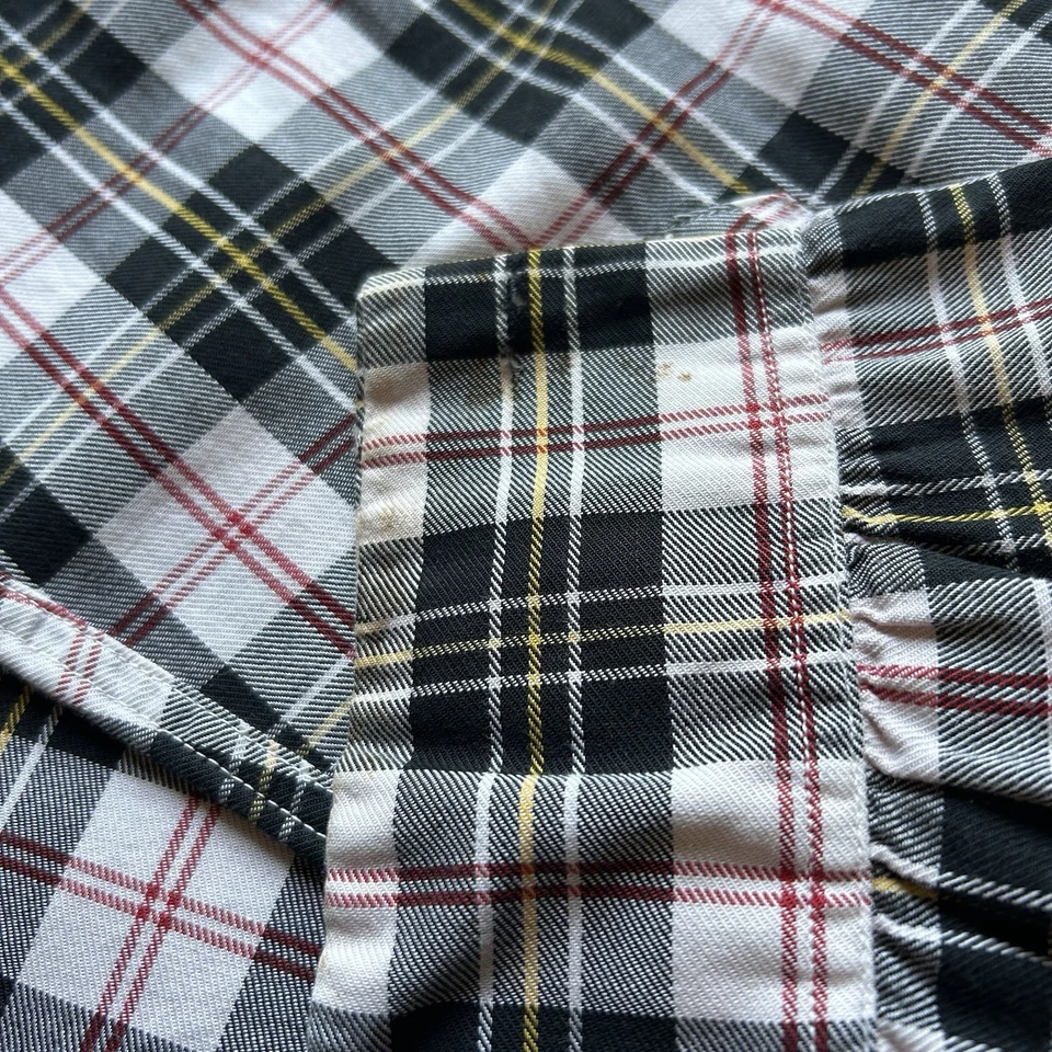 Camisa a Cuadros Vintage Años 50 60 Sears Kingsway Algodón Samforizado Cuello Lazo Talla L Foto 4 de 4