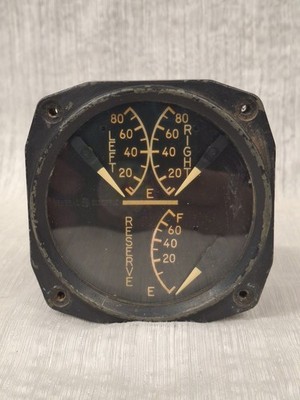 WW 2 USN Grumman F6F Hellcat Fighter Fuel Gauge Indicator Instrument NICE!!