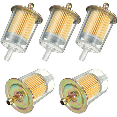 3/8'' Fuel Filters Industrial Universal Motorcycle Inline Gas Fuel Line 5pcs Bicp