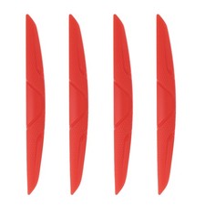 4pcs Car Door Edge Guards Protectors Silicone Side Door Edge Trim Strip Red