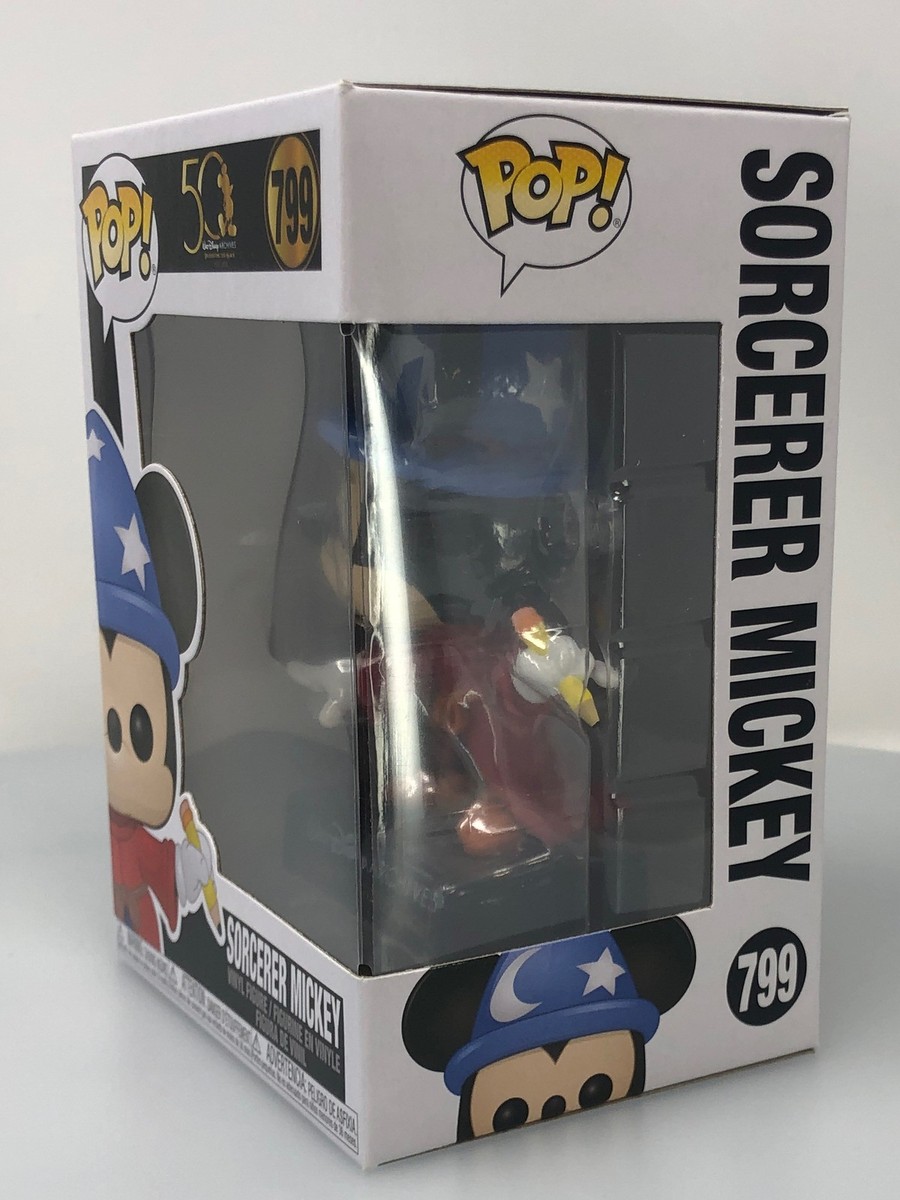 【サイン、プロテクター付き】Funko pop ディズニー ソーサラーミッキー Amazon.com: Funko Pop! Disney: Archives - Sorcerer Mickey