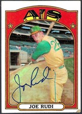 1972 Topps #209 Joe Rudi As Autograph Hand Si...