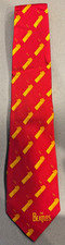 The Beatles One Album Red with Yellow 1 Tie 100 Silk Hand Made