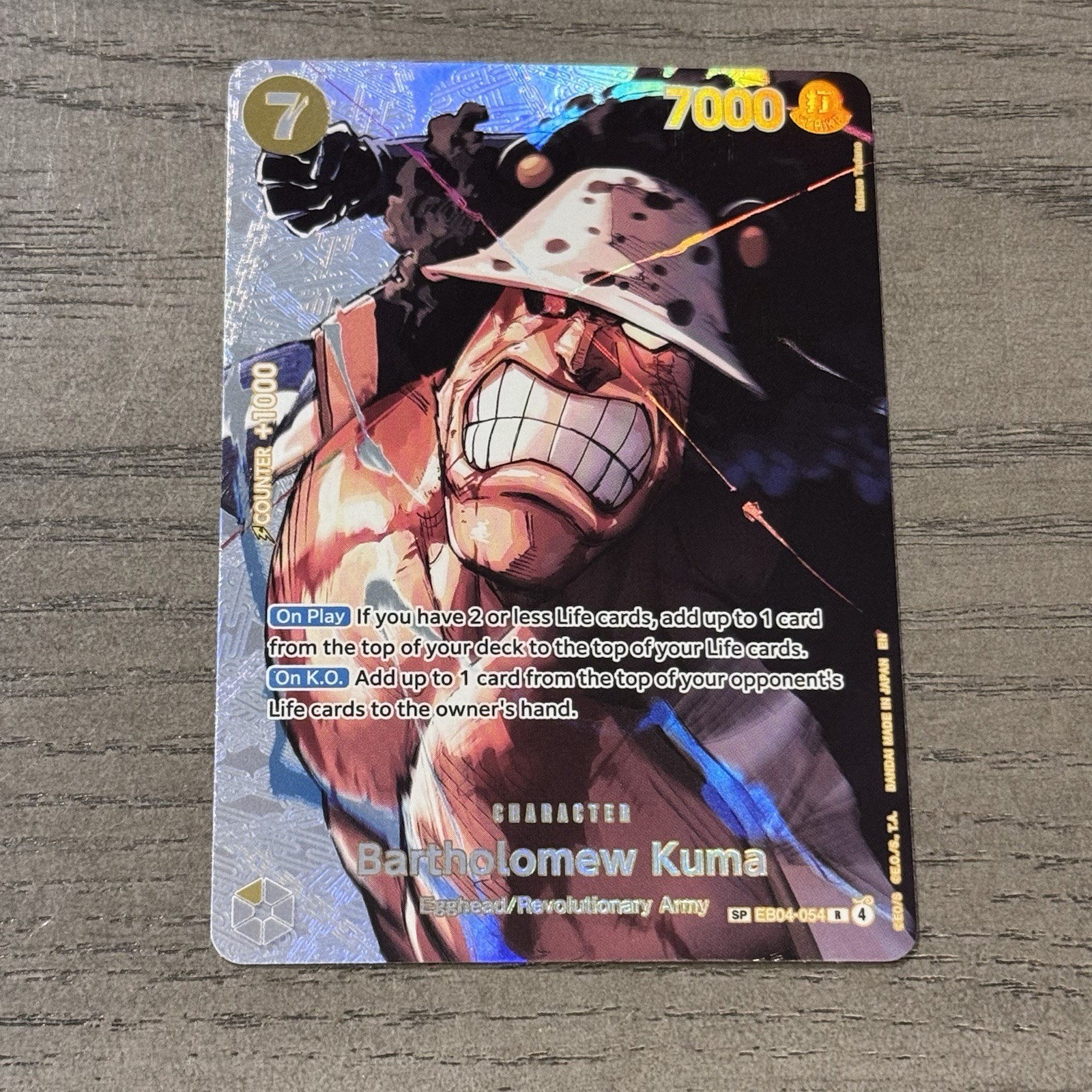 Bartholomew Kuma SP One Piece TCG EB04-054 R English OP-16 The Time of Battle