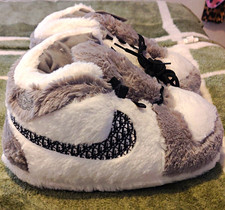 Plush Faux Fur Sneaker Slippers Size US 4-10 Fits All,One Pair Brand New