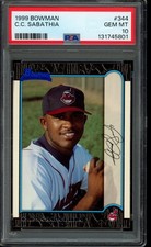 1999 BOWMAN C.C. SABATHIA RC #344 PSA 10