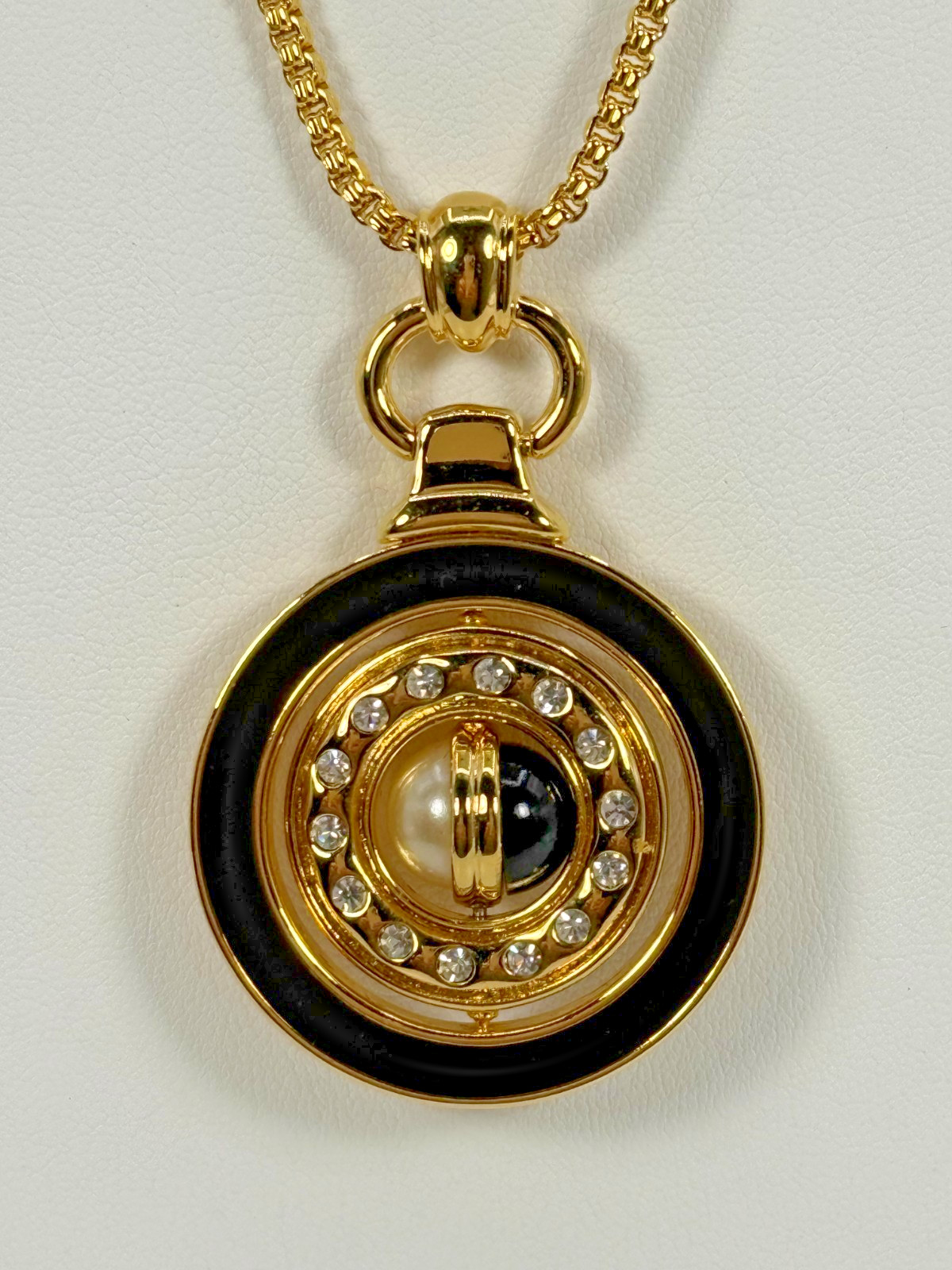 VTG KJL Kenneth J. Lane Pendant Necklace Gold Ton… - image 3
