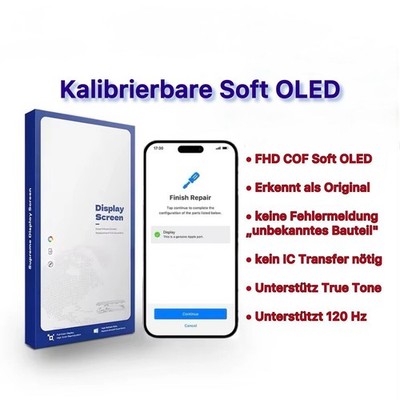 iPhone 14/Pro/Max/Plus Display Soft OLED Diagnosable 120Hz ohne Fehlermeldung