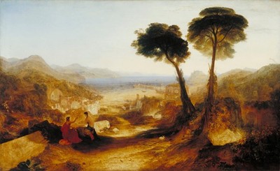 Turner Die Bucht von Baiae mit Apollo und Sibylle 1823 romantische Meereslandschaft Wandkunst Pr