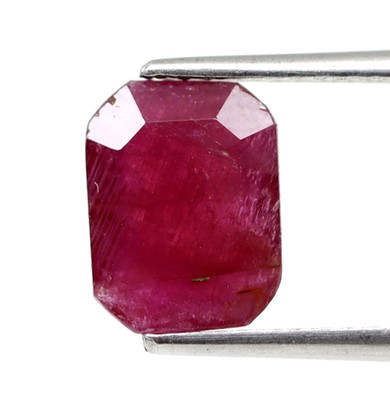 Dark Pinkish Purple Color Octagon Cut Natural Loose Ruby 8 x 6 mm Gem 1.83 Ct