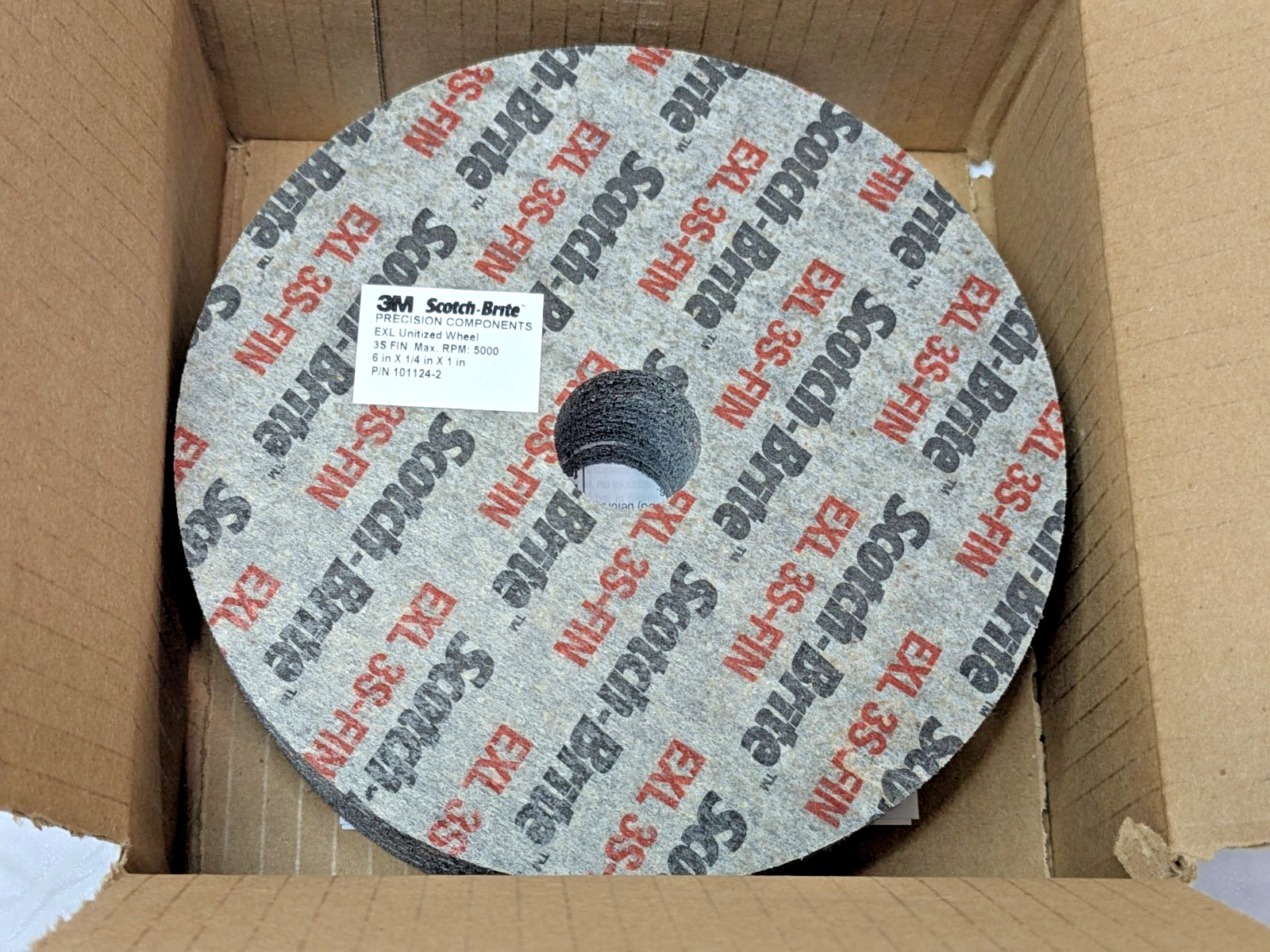 3M Scotch-Brite EXL Unitized Wheels 6 x 1/4 x 1 3S FIN 101124-2 QTY 8 7010365120