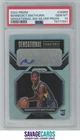 2022-23 Panini Sensational Signatures Auto Silver Prizm Bennedict Mathurin PSA