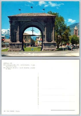 Aosta Italy Arch of Augustus Arco d'Augusto Postcard Roman Landmark
