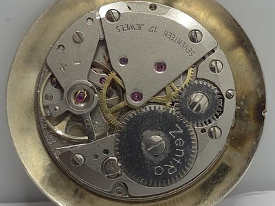 Vintage Zentra Watch Movement Cal. Durowe 7410 Good Balance Main Spring 