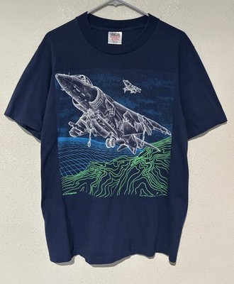 Blackbird Harrier Shirt Oneita Double Sided Vintage 1986 Shirt Black LG Graphic