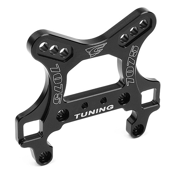 Corally Shock Tower Front Swiss 7075 T6 5mm Hard Black