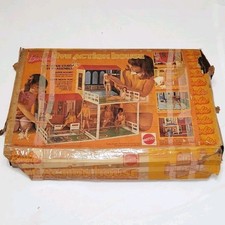 Casa de acción en vivo Barbie mod vintage 1970 con caja + muebles y accesorios