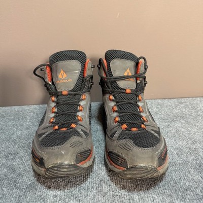 Vasque Shoes Mens 11 Grey Lace Up Trail Hiking Boots Vibram 