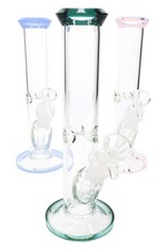 Straight Tube Glass Bong Color Pop 9 Assorted Colors
