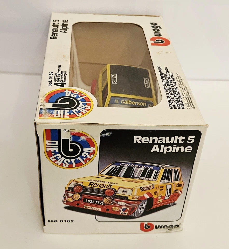 BURAGO ITALIA 0162 RENAULT 5 ALPINE - 1/24 - ORIGINAL MINT BOX - Immagine 2 di 4