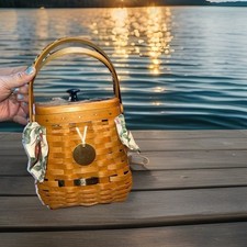 Longaberger 2002 Basket Bingo Basket with liner, insert and lid