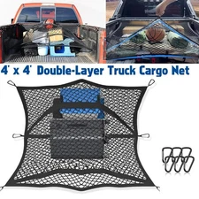 Cargo Truck Bed Net Extralarge for Pickup Truck Trailer with 6 Hooks Bungee Net