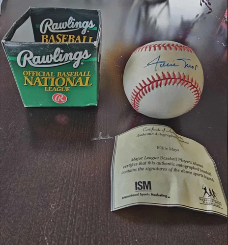 Willie Mays Autographed Rawlings Baseball w/ Box and Certificate of Authenticity