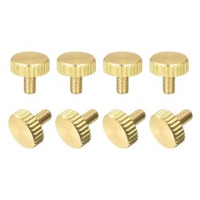 Knurled Thumb Screws, M3x6mm Flat Brass Bolts Grip Knobs Fasteners 8Pcs