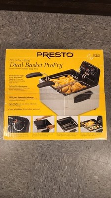 Presto 05466 Steel Deep Fryer Dual Basket Profry