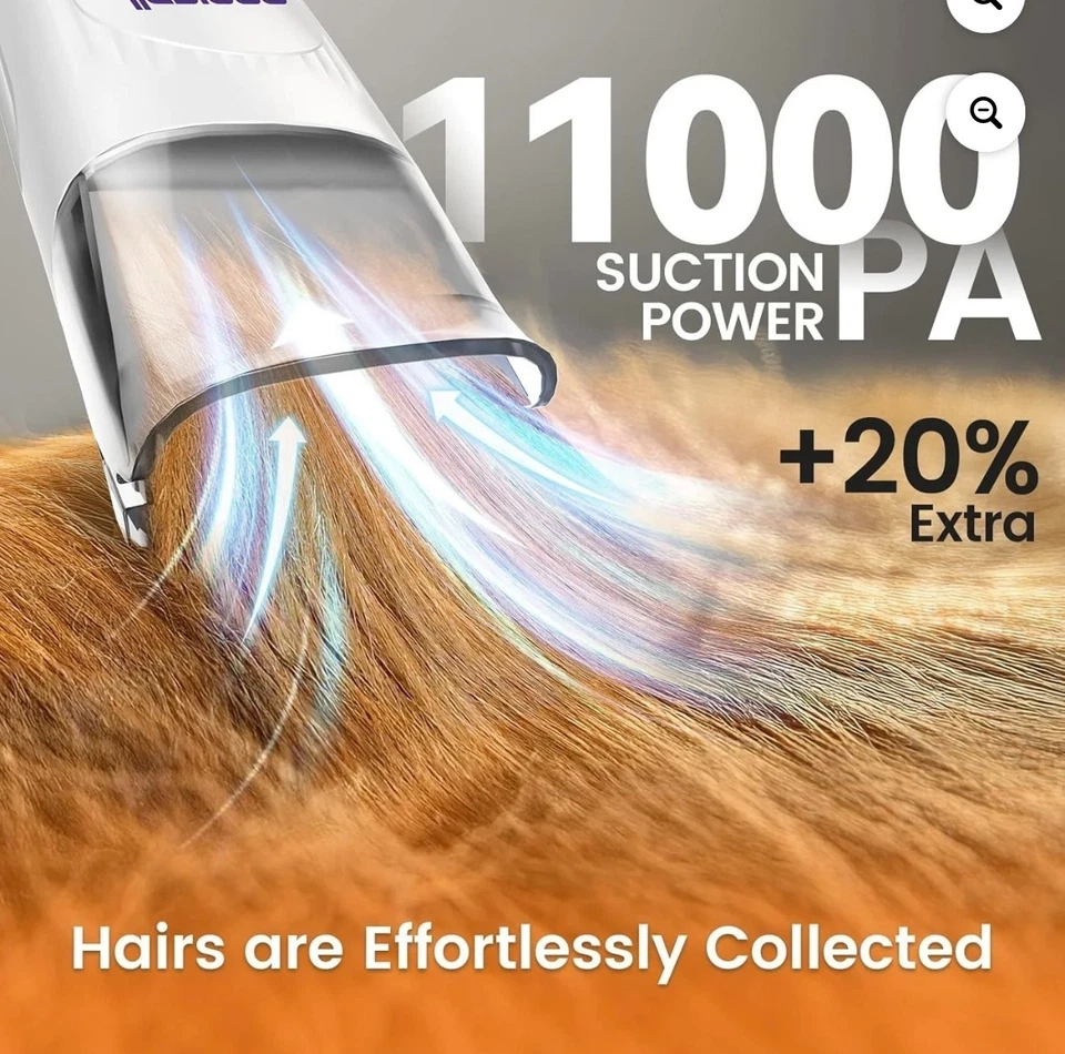 Kit de aseo ANPL para perros gatos mascotas aspiradora con 7 herramientas de aseo 11000Pa potencia de succión Foto 3 de 4