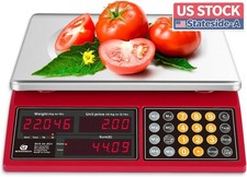 66lb/30kg Digital Commercial Kitchen Scale with Price Calculation Function -
