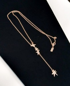 Authentic Kate Spade 18k rose gold-plated "Star Lariat Necklace" 22" 9.2g EXCELLENT cdt 😍