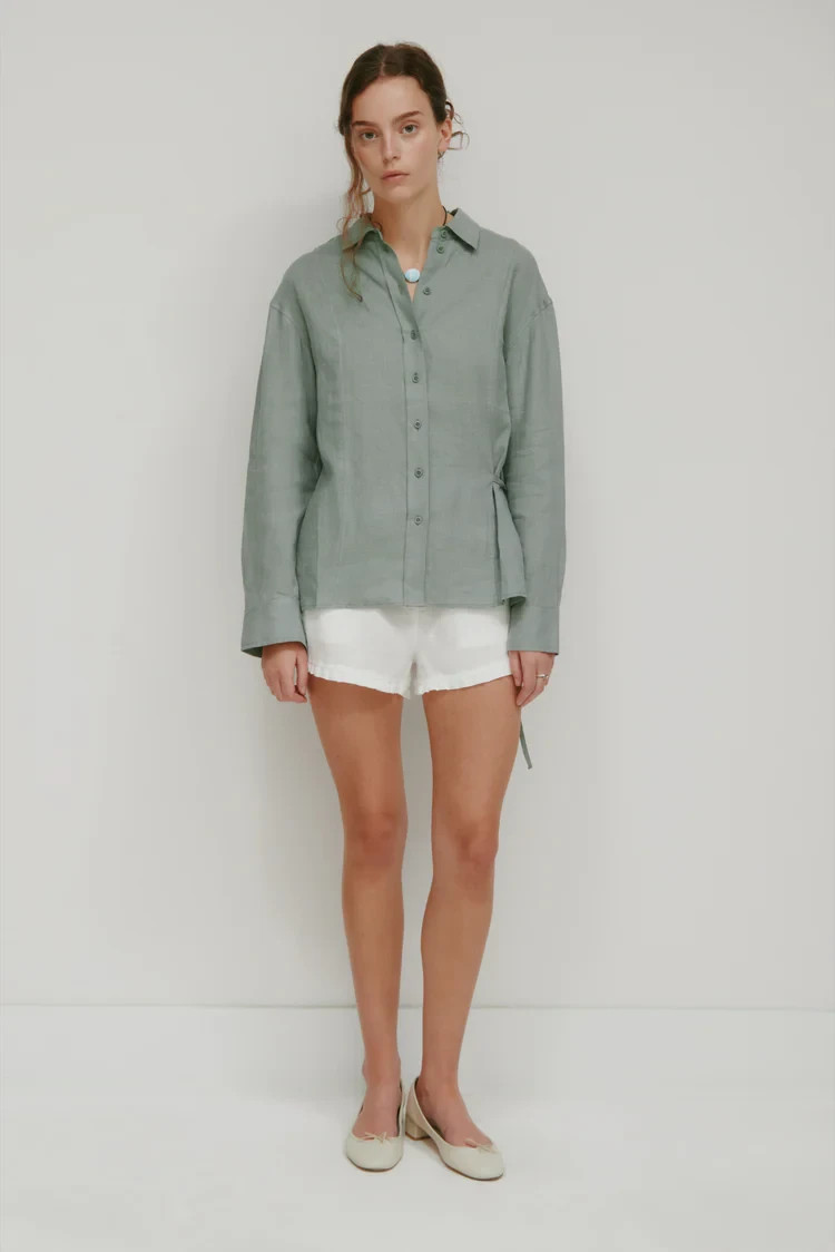 Women's Sila Linen Tie Shirt, Kotn
