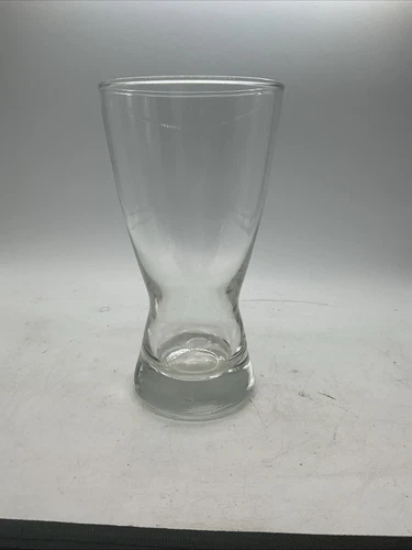 Hourglass - 12 Ounce Pilsner Glass - 6” Tall - Clear Glass