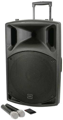PORTABLE 12" PA AVEC 2X MICROS, FICHE TYPE UK, GAMME DE PRODUITS QTX QX+ ACTIVE POUR QTX