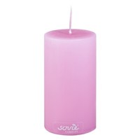 1 Sovie Stumpenkerze In Violett 5X10Cm - Blockkerze Dekokerze Tischkerze