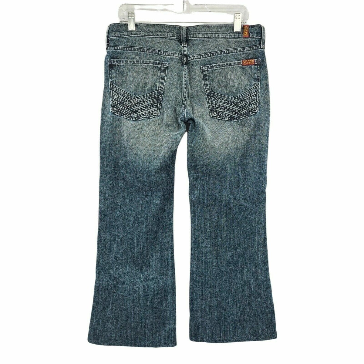 Jeans 7 For All Mankind Dojo Délavé Clair évasé - Taille 31, Occasion En Excellent état