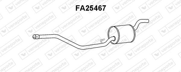 Silencieux intermédiaire Fiat Panda 1100 de remplacement pour Lancia Y10 1.1 Fire