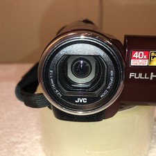 Exc JVC HiDef Everio GZ-E10RU 40x SuperLux SdCard Camcorder MetlcRed Tested
