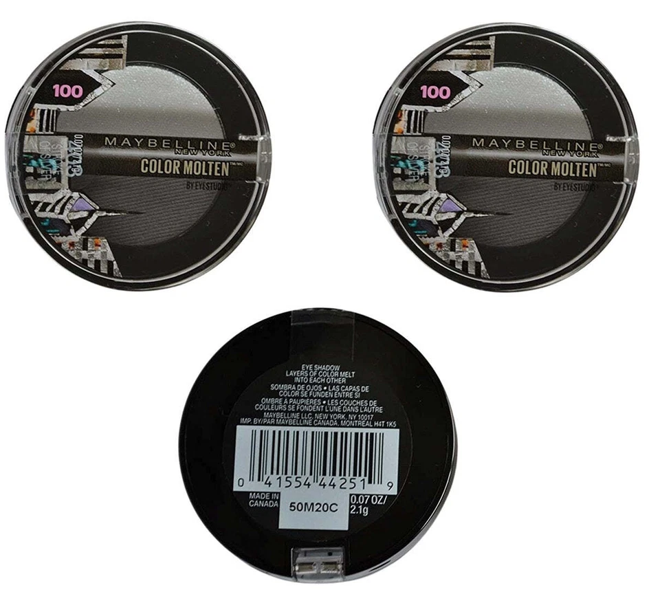 Pack of 3 Maybelline Color Molten Eyeshadow, Stroke of Silver 403 - Image 2 of 4