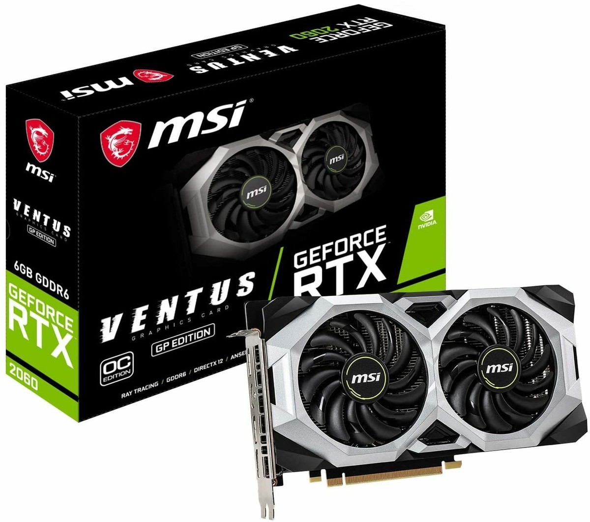 Buy MSI GeForce RTX 2060 6GB GDDR6 Graphics Card - G206VPC online