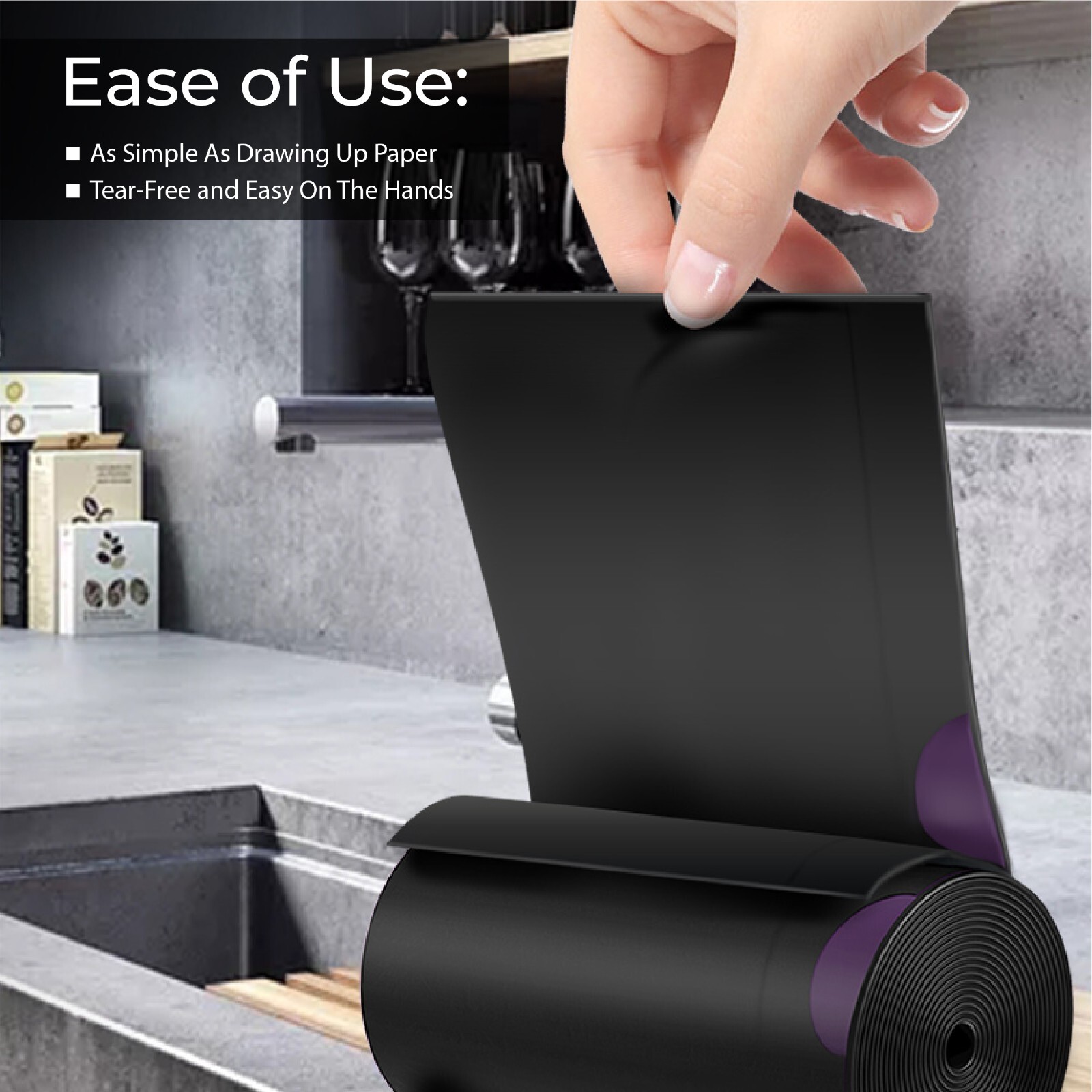 Extra Thick Drawstring Tall Kitchen 13 Gallon Trash Bags, No Leaking, 60 Count