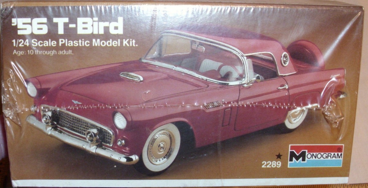 MONOGRAM 56 T-BIRD CAR MODEL KIT 1:24 2289 SEALED | eBay