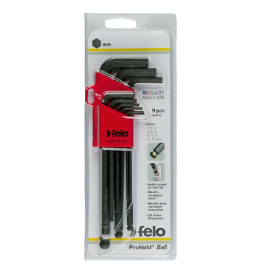Felo / Bondhus  Hex key Pro Hold Ball PBLX9M  1.5 - 10 mm Made in USA 35590901