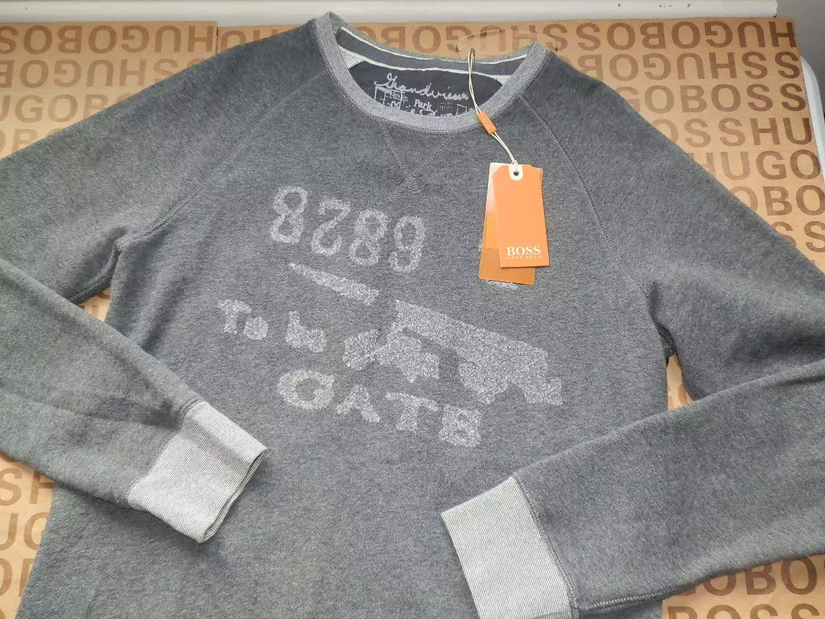 Hugo boss grey sweater outlet