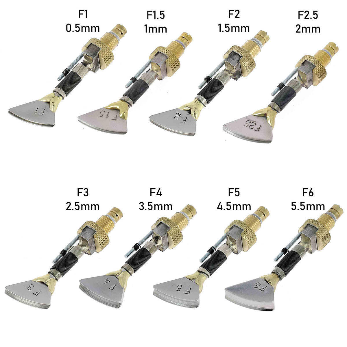 Filet plat Regad Serie F embout de fer à fileter avec guide en laiton massif pour cuir